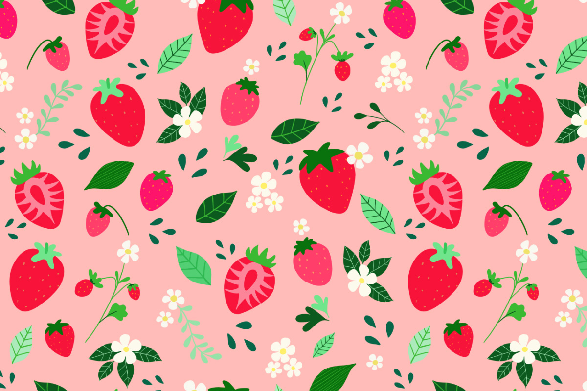 strawberry surface pattern design