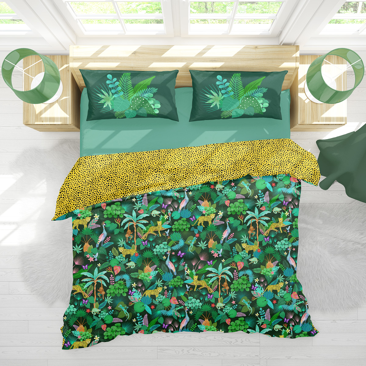 jungle print bedding