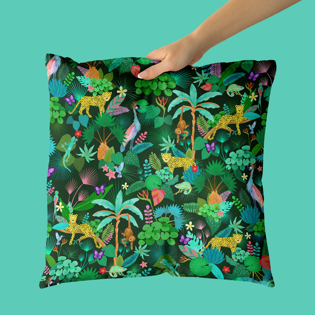 Pillow jungle print