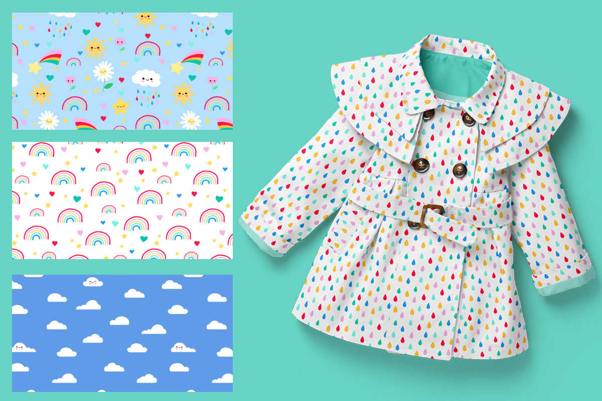 kawaii fashion surface pattern design