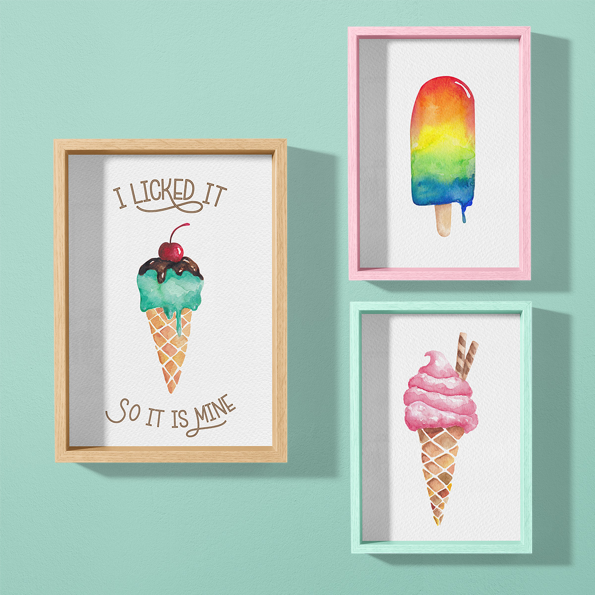 wall art ice cream