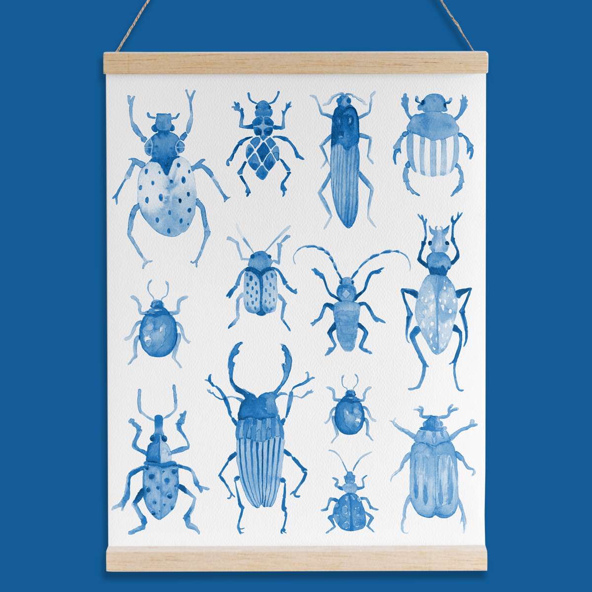 Insects poster blue